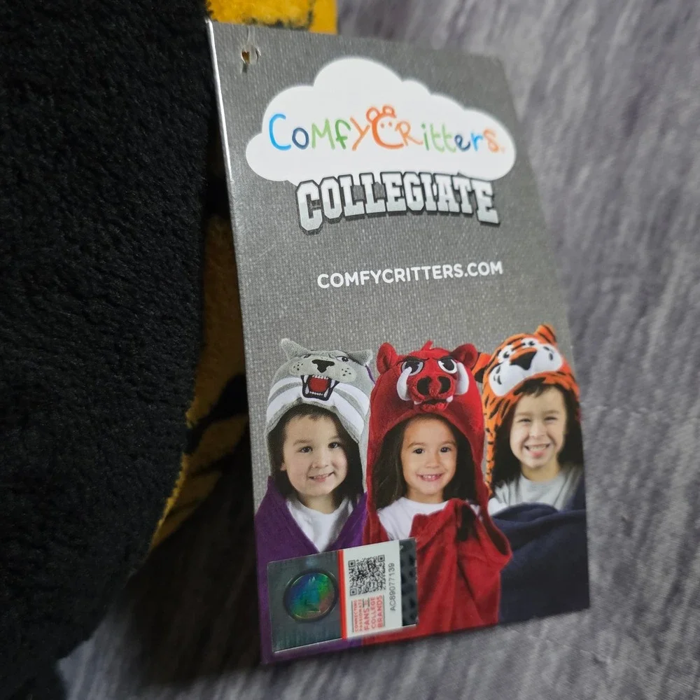 Comfy Critters Youth Missouri Tigers Wearable‎ Blanket Plush Pillow NWT Black